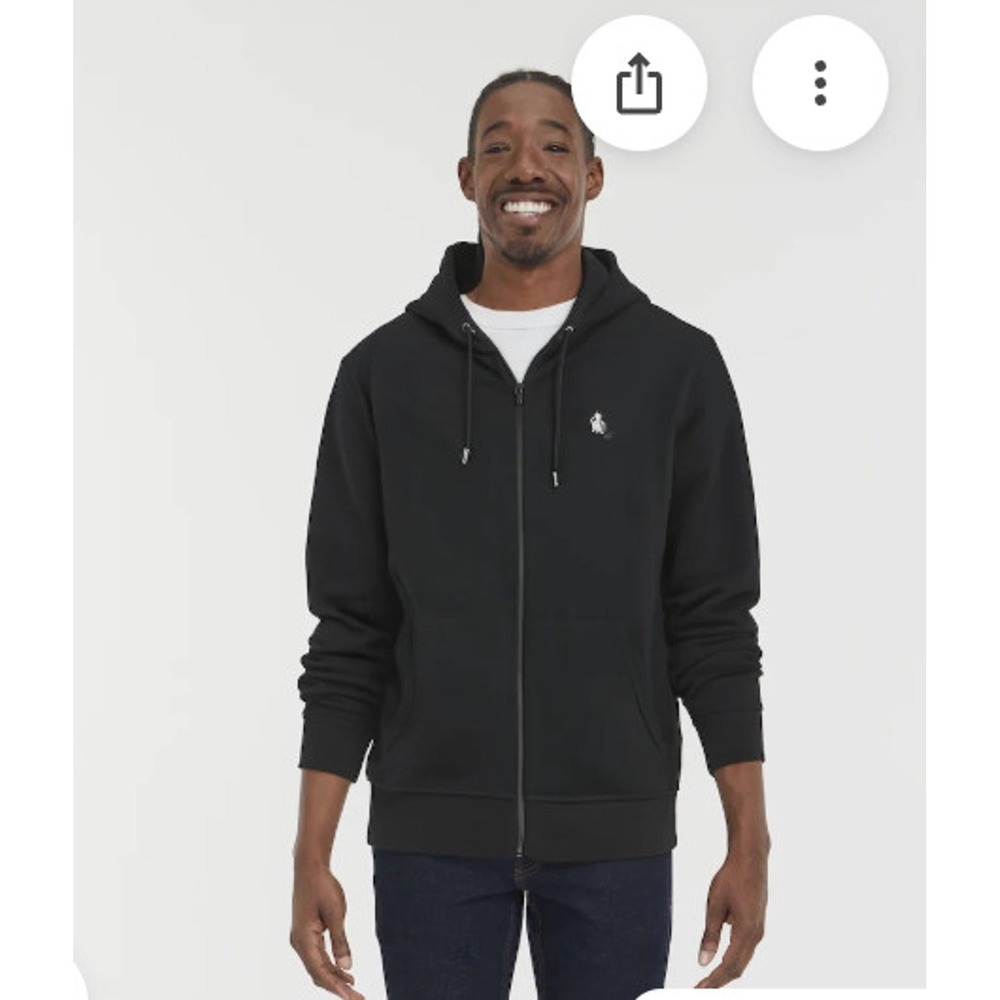 Polo Ralph Lauren black zip up sweatshirt hoodie sz XL #1779